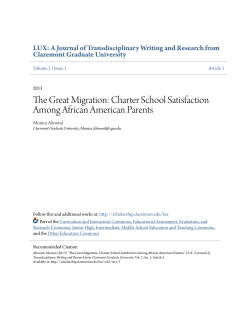 The Great Migration: Charter School Satisfaction Among African