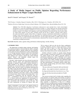 A Study of Media Impact on Public Opinion Regarding Performance