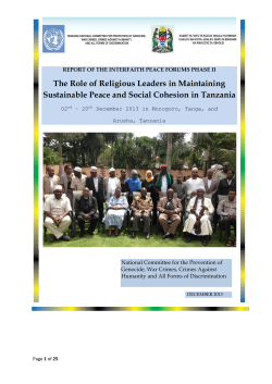 The Role of Religious Leaders in Maintaining Sustainable Peace and