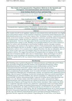 The Limits of Europeanization: Regulatory Reforms in