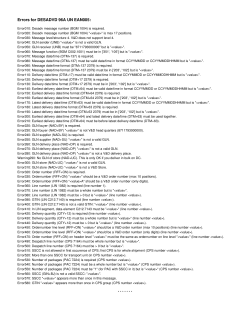 Errors for DESADVD 96A UN EAN005