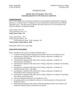 Span 102 - Glendale Community College