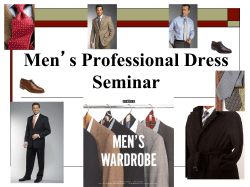 Men`s Professional Dress Seminar