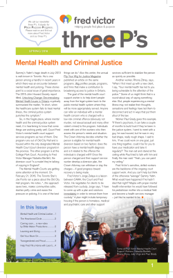 Mental Health and Criminal Justice