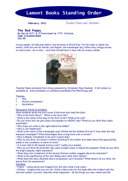 The Red Poppy Teacher Notes