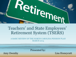 Teachers` and State Employees` Retirement System (TSERS)