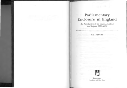 Parliamentary Enclosure in England