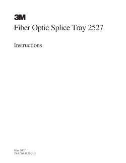 Fiber Optic Splice Tray 2527