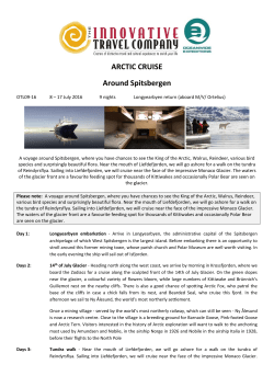 ARCTIC CRUISE Around Spitsbergen