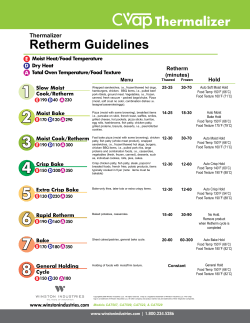 Retherm Guidelines - Webstaurant Store