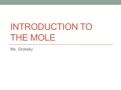 Introduction to the Mole - Waterford Public Schools