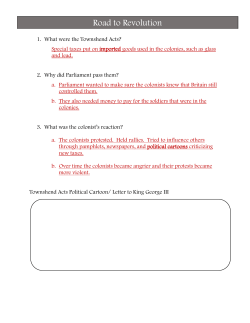 R2R Townshend Acts Boston Massacre Notes KEY