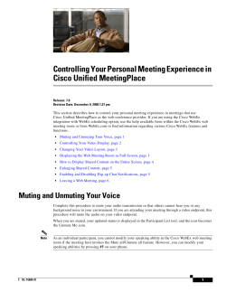 Muting and Unmuting Your Voice
