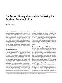 The Ancient Library at Alexandria