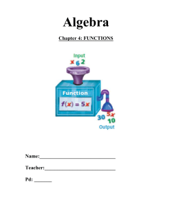 Chapter 4-2: FUNCTIONS - White Plains Public Schools