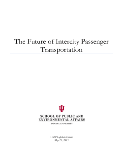 The Future of Intercity Passenger Transportation