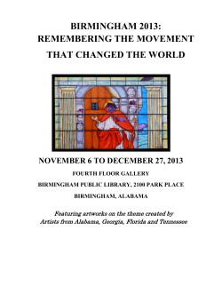 birmingham 2013: remembering the movement that changed the world