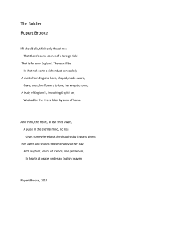 The Soldier Rupert Brooke