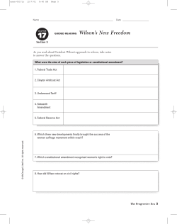 17.5 In Depth Resources - Wilson`s New Freedom