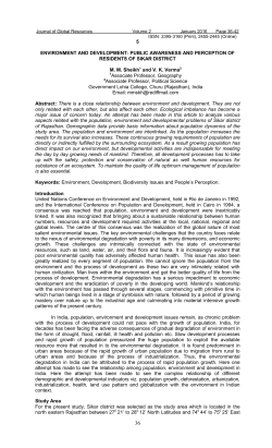 5 ENVIRONMENT AND DEVELOPMENT: PUBLIC AWARENESS
