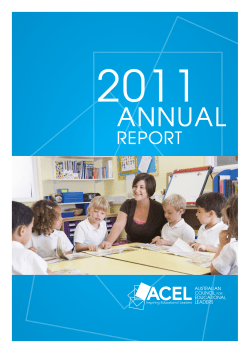 2011 ACEL Annual Report - Australian Council for Educational