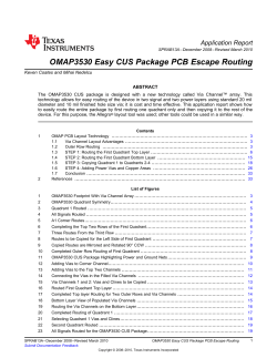 OMAP3530 Easy CUS Package PCB Escape