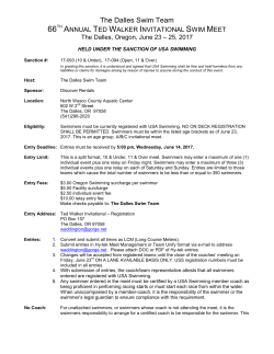 2017 Ted Walker Meet Information