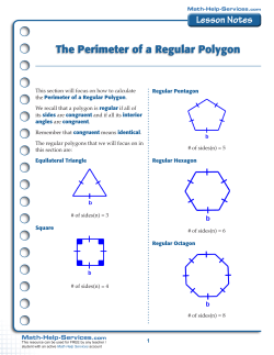 The Perimeter of a Regular Polygon