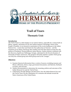 Trail of Tears - Andrew Jackson`s Hermitage