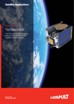 TechDemoSat - Satellite Applications Catapult