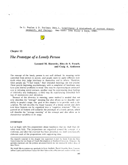 The Prototype of a Lonely Person