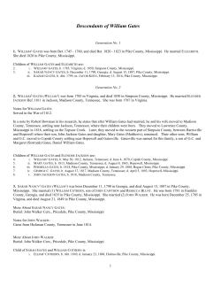 Descendants of William Gates