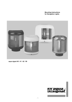 aqua signal 40 / 41 / 42 / 50 Mounting