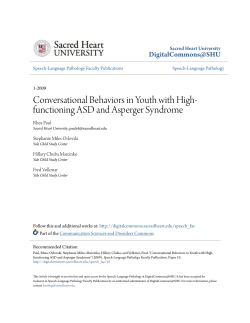 Conversational Behaviors in Youth with High