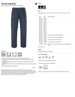 Description l Durable triple stitched seams on leg and crotch extend
