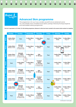 Advanced 5km programme