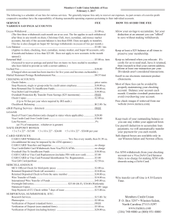 Members Credit Union P. O. Box 5297 &bull; Winston