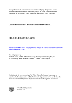 chlorine dioxide (gas) - World Health Organization