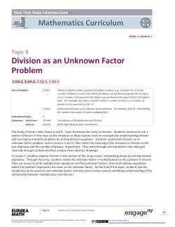 Division as an Unknown Factor Problem