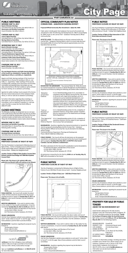 public no - City of Saskatoon