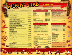 Menu - The Kickin` Crab