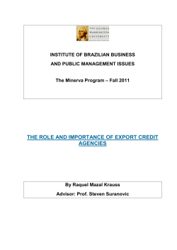 THE ROLE AND IMPORTANCE OF EXPORT CREDIT AGENCIES