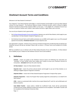 OneSmart Account Terms and Conditions