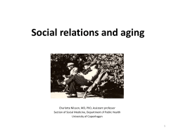 Social relations and aging