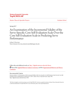 An Examination of the Incremental Validity of the Serve