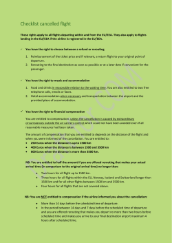 Checklist cancelled flight
