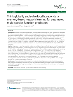 Think globally and solve locally: secondary memory