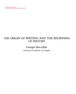 THE ORIGIN OF WRITING AND THE BEGINNING OF HISTORY