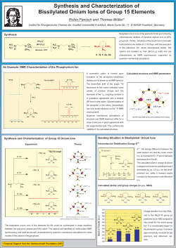 Synthesis and Characterization of Bissilylated Onium Ions of Group