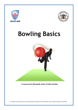 Bowling Basics - Newcastle Junior Cricket Association